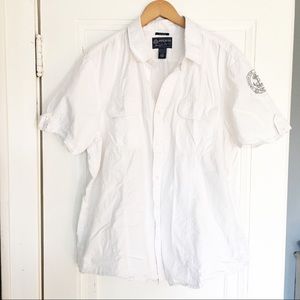 American Rag White Short Sleeve Button Down